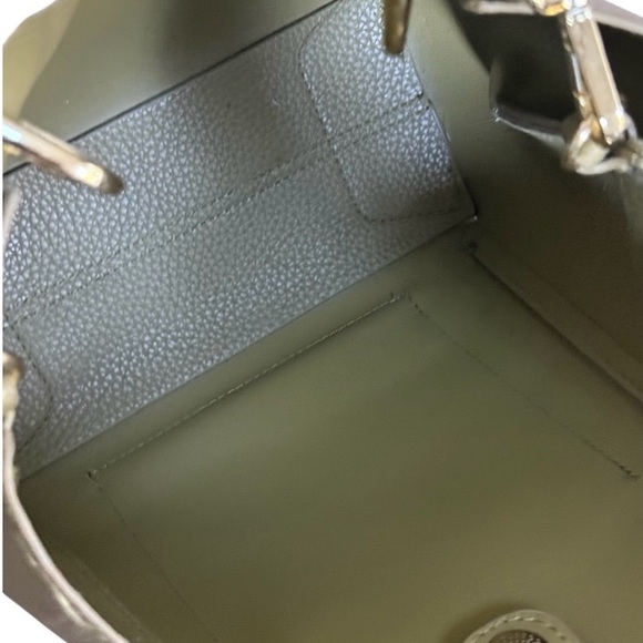 NWT Steve Madden Olive Faux Leather Satchel Mini Tote Crossbody with Scarf! NEW! - Picture 13 of 16